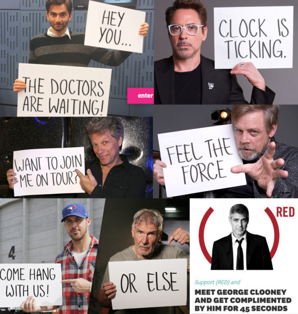 fanheart3 omaze costo dell'essere fan marketing digitale david tennant robert downey junior luke hamill ryan gosling harrison ford george clooney